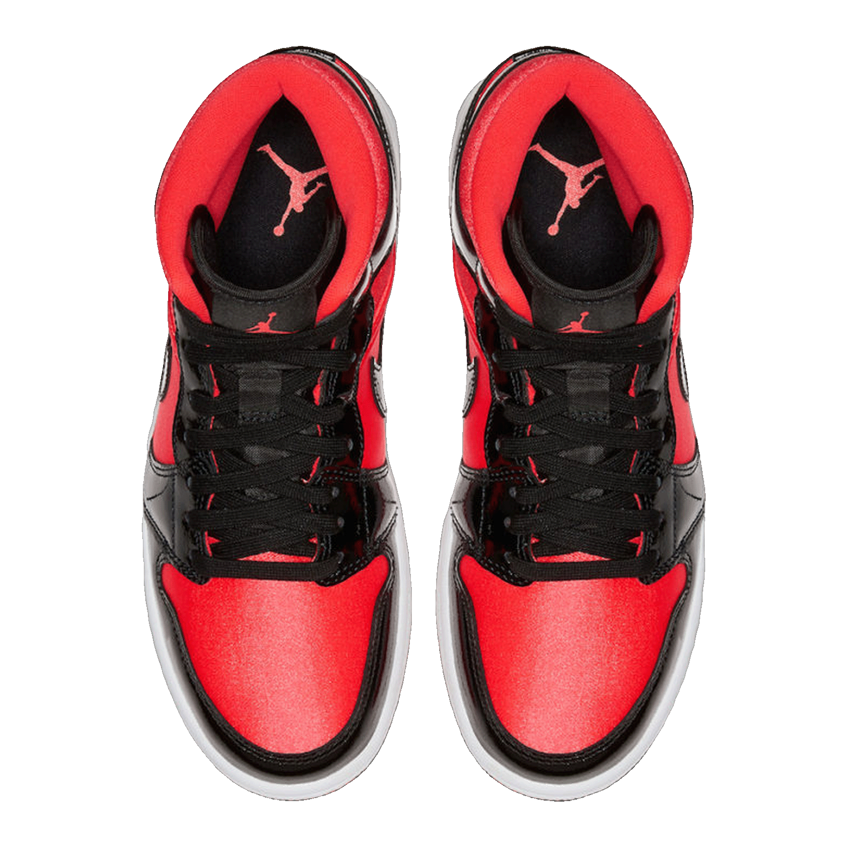 Nike Air Jordan 1 Mid Hot Punch Black (W) Oben