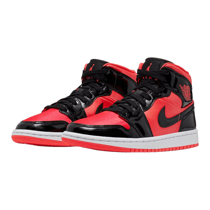 Nike Air Jordan 1 Mid Hot Punch Black (W) Side
