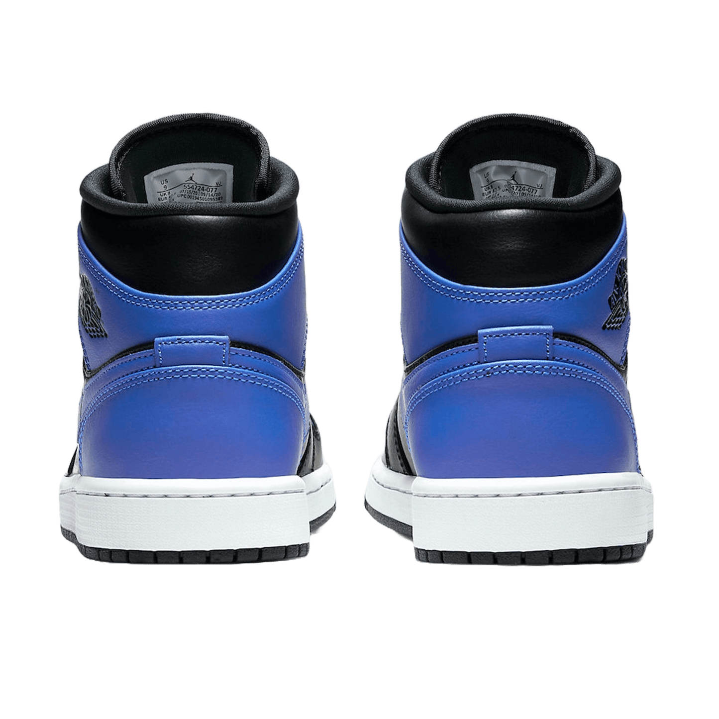 Nike Air Jordan 1 Mid Hyper Royal Tumbled Leather Back