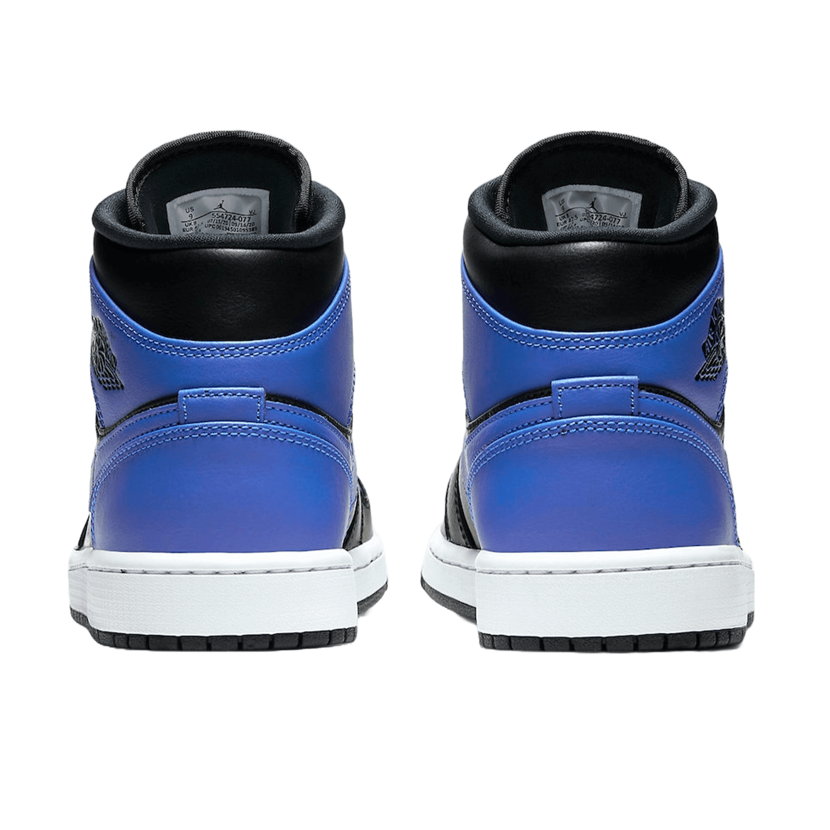 Nike Air Jordan 1 Mid Hyper Royal Tumbled Leather Back