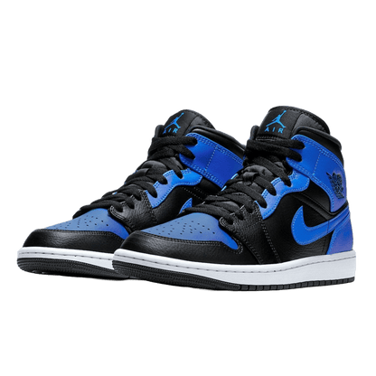 Nike Air Jordan 1 Mid Hyper Royal Tumbled Leather Side