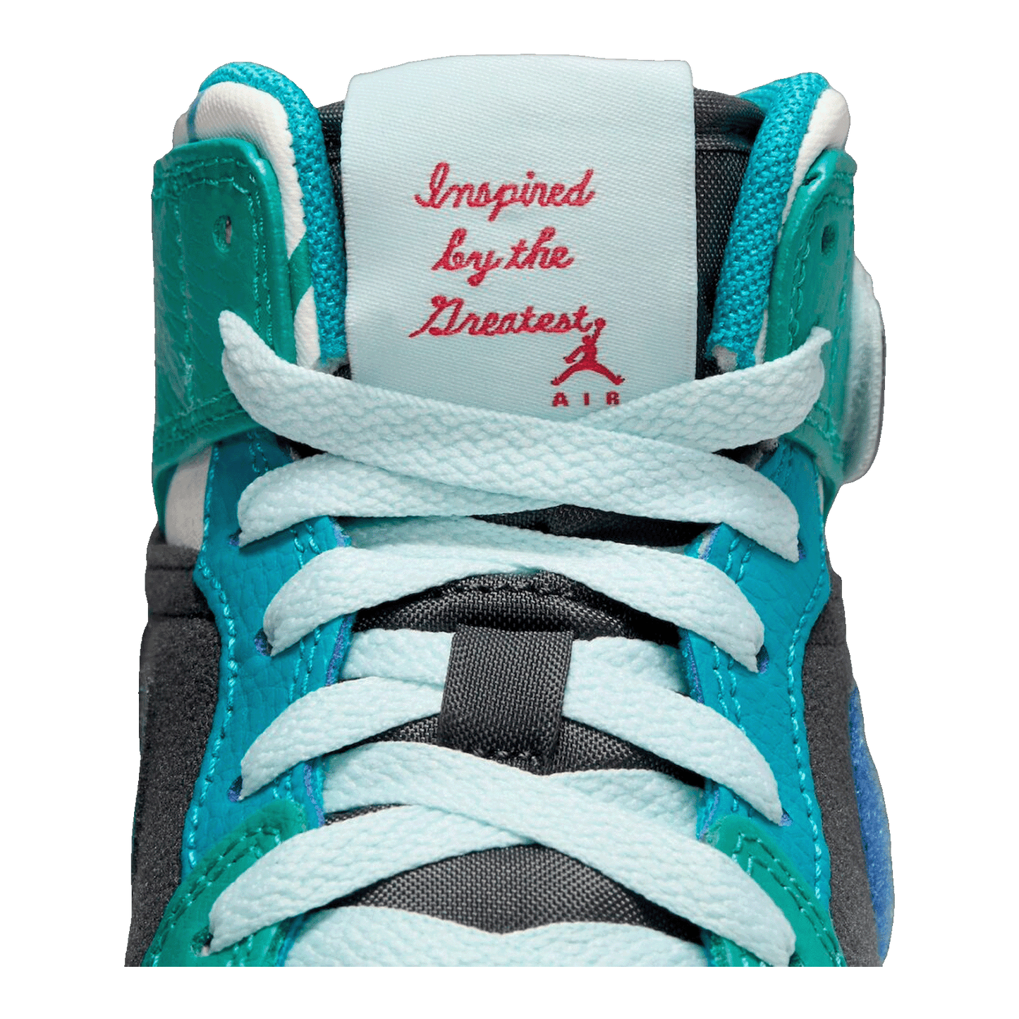 Nike Air Jordan 1 Mid Inspired by the Greatest Aquatone (GS) Tongue