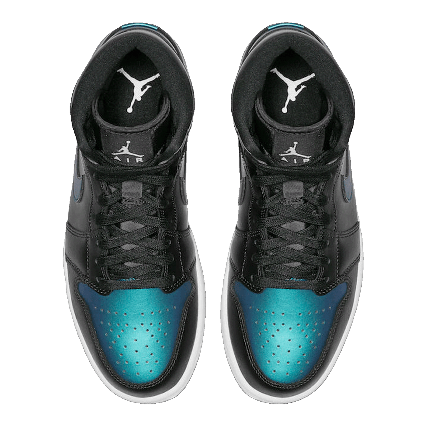 Nike Air Jordan 1 Mid Iridescent Black (W) Oben