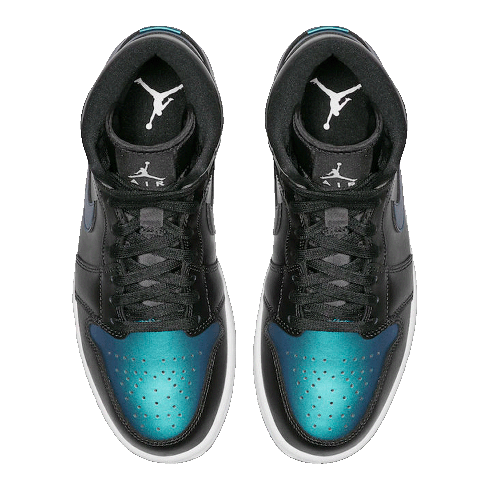 Nike Air Jordan 1 Mid Iridescent Black (W) Oben