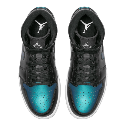 Nike Air Jordan 1 Mid Iridescent Black (W) Oben