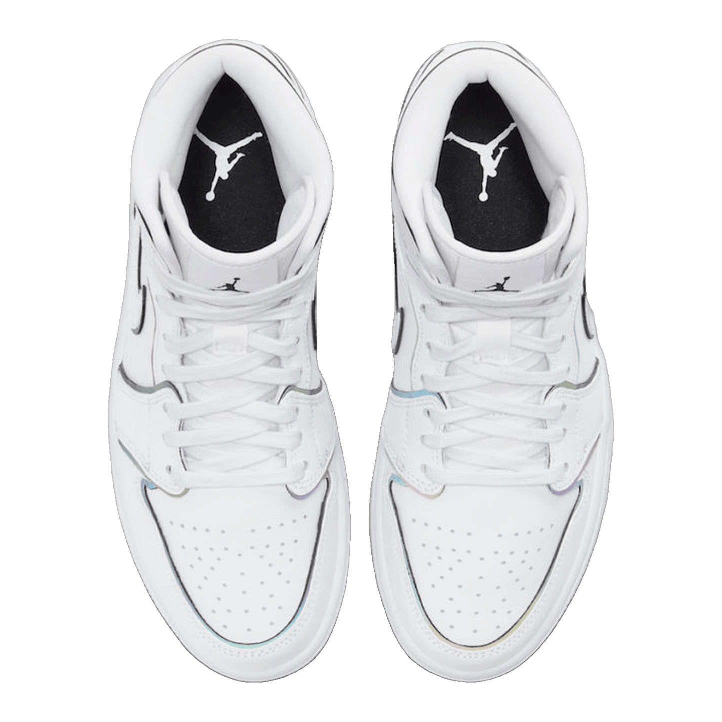 Nike Air Jordan 1 Mid Iridescent Reflective White (W) Oben