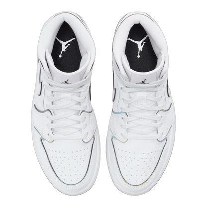 Nike Air Jordan 1 Mid Iridescent Reflective White (W) Oben