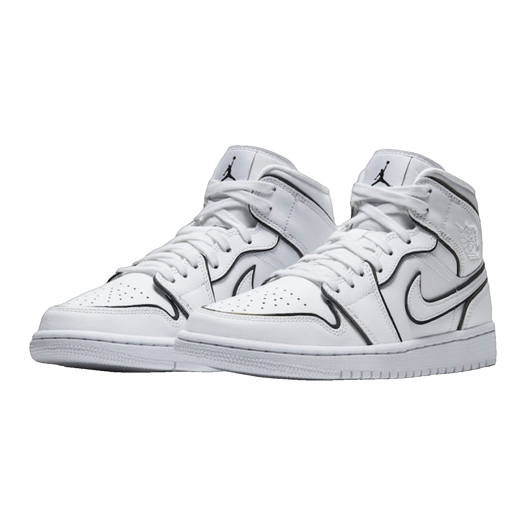 Nike Air Jordan 1 Mid Iridescent Reflective White (W) Side