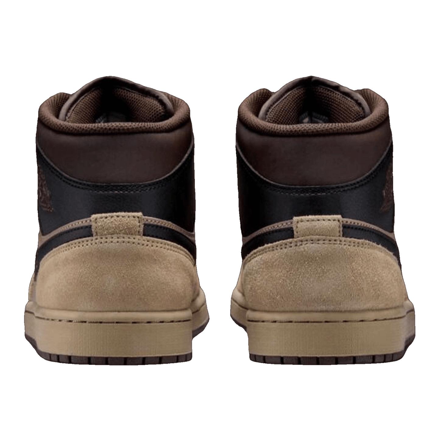 Nike Air Jordan 1 Mid Khaki Baroque Brown Back