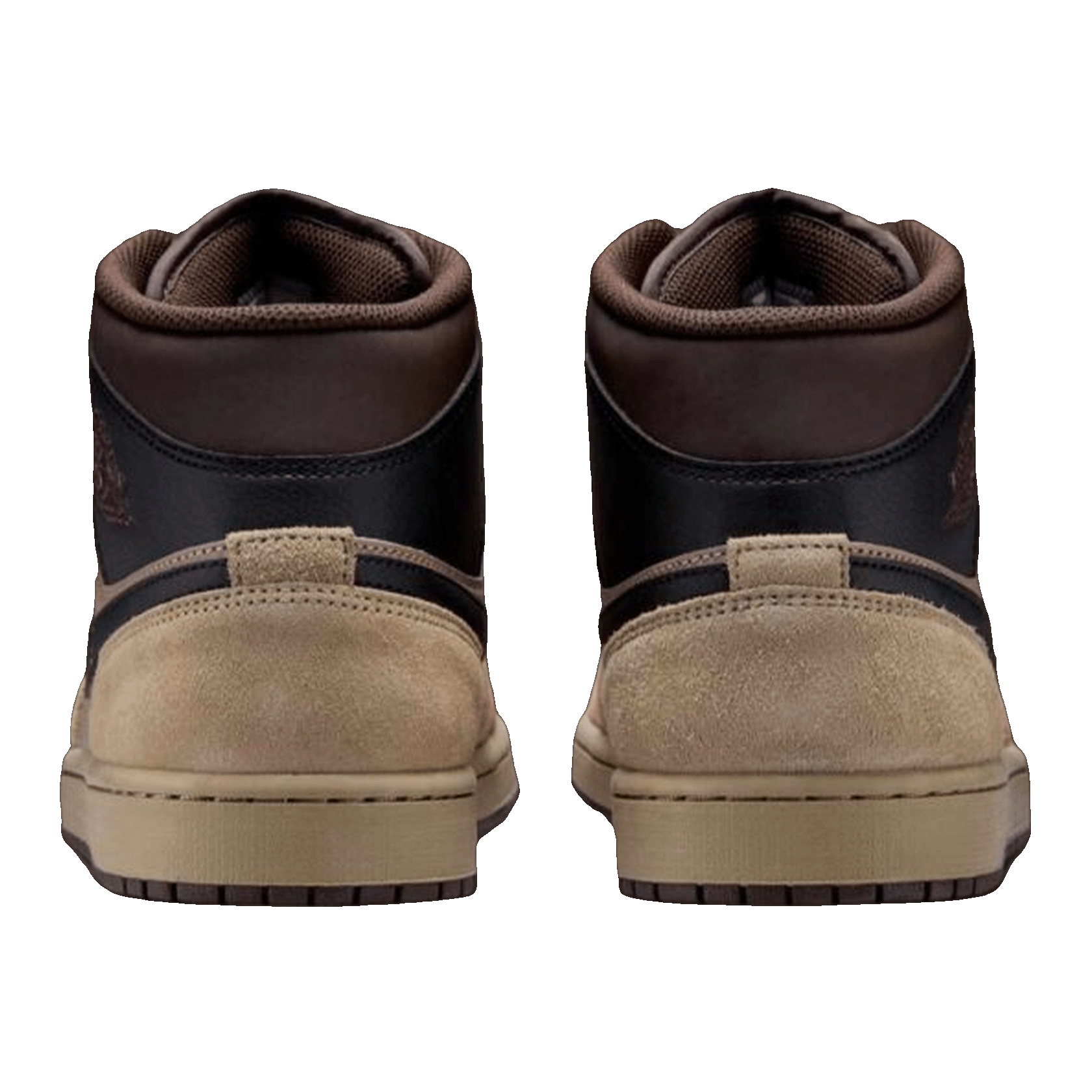 Nike Air Jordan 1 Mid Khaki Baroque Brown Back