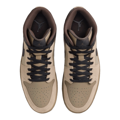 Nike Air Jordan 1 Mid Khaki Baroque Brown Oben
