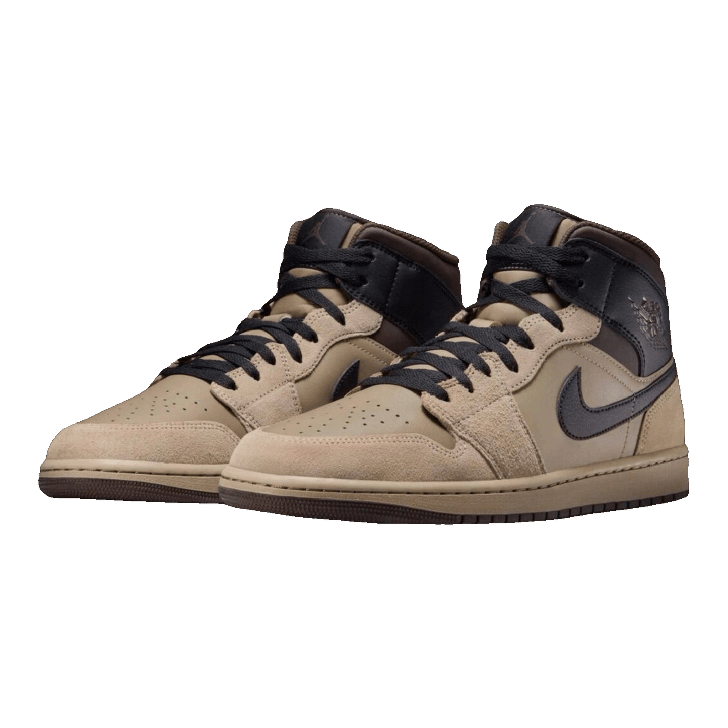 Nike Air Jordan 1 Mid Khaki Baroque Brown Side