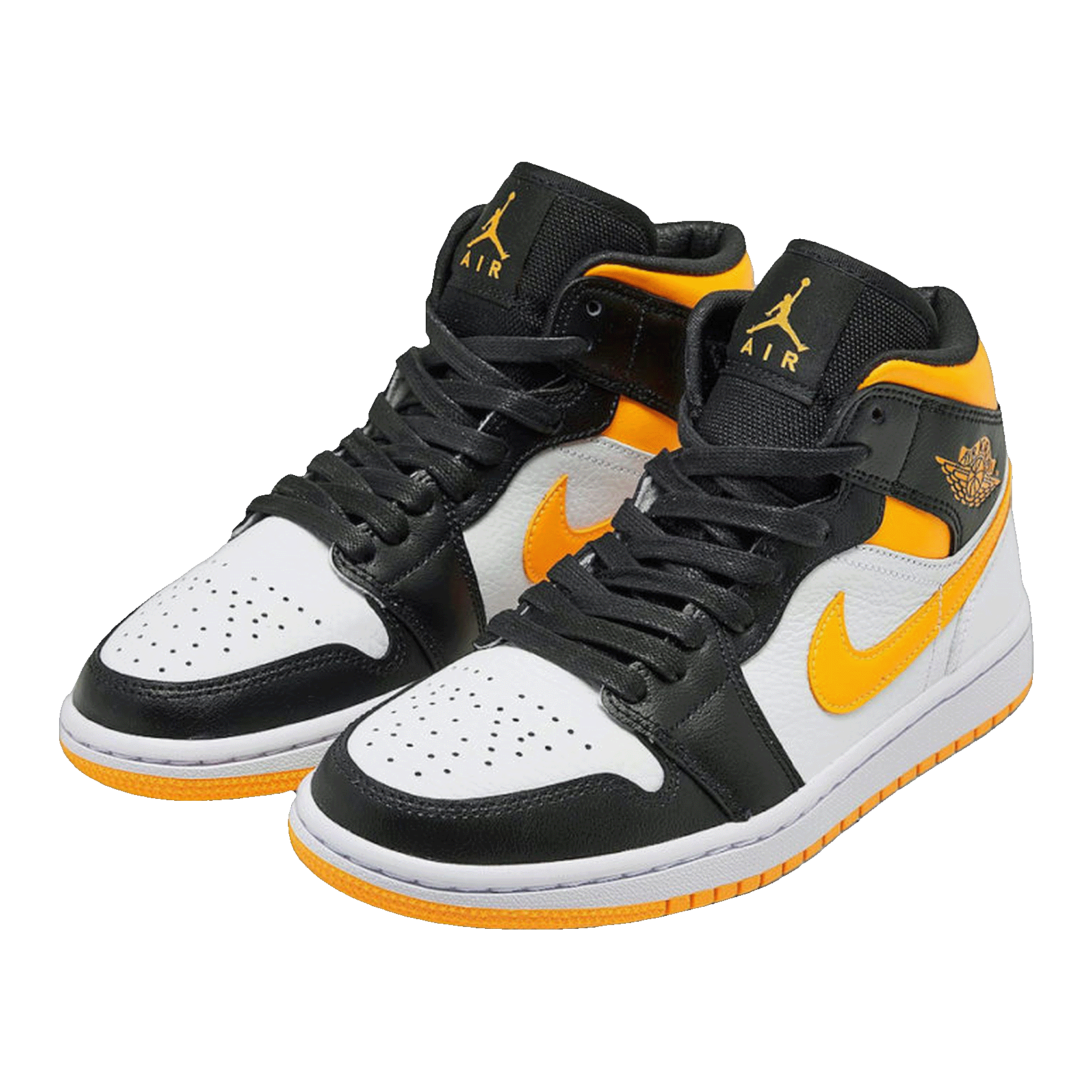 Nike Air Jordan 1 Mid Laser Orange Black (W) Side