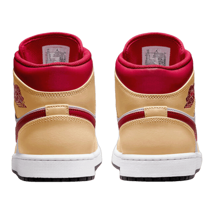 Nike Air Jordan 1 Mid Light Curry Cardinal Back