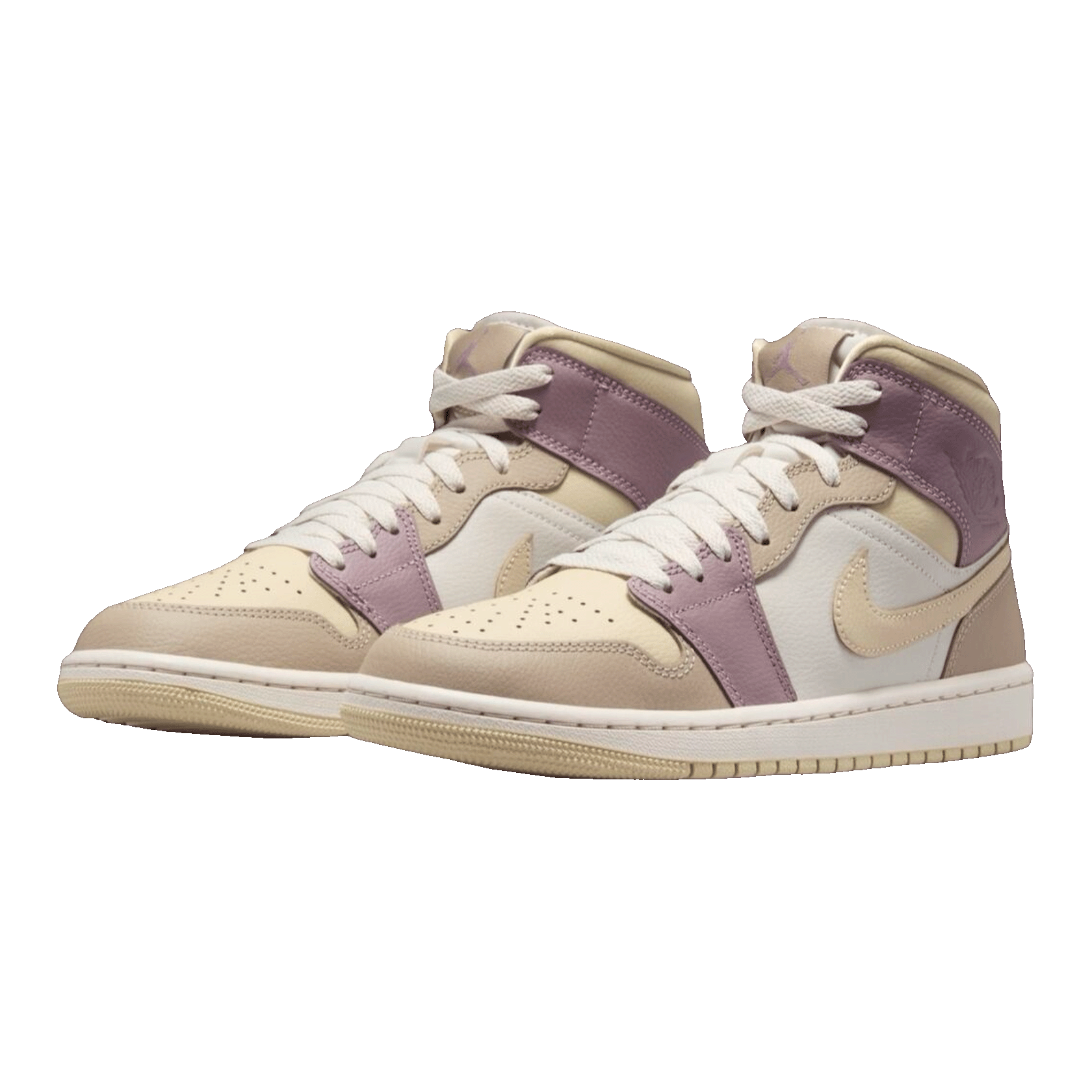 Nike Air Jordan 1 Mid Light Orewood Brown Taupe Grey (W) Side
