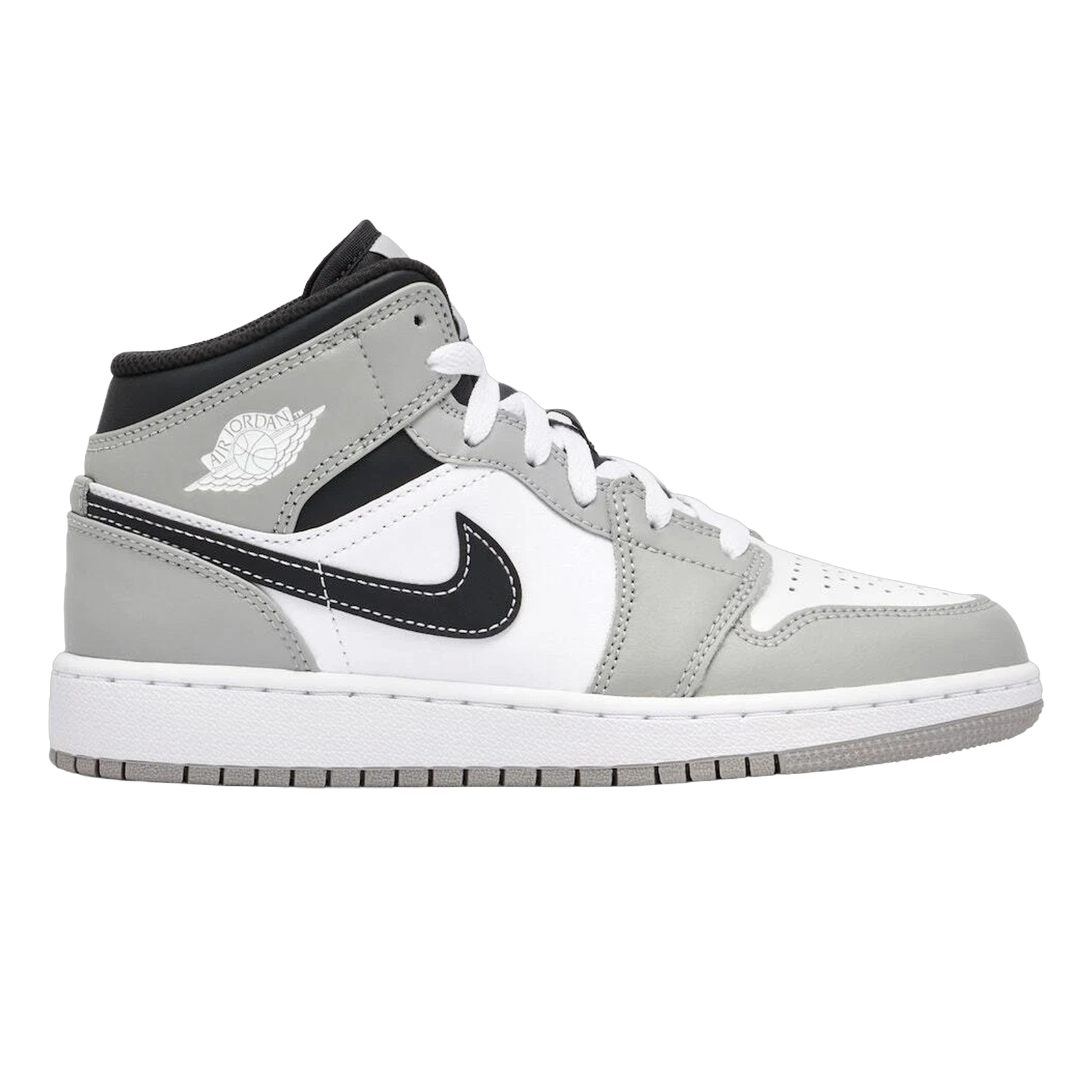 Nike Air Jordan 1 Mid Light Smoke Grey (GS) - 554725-092