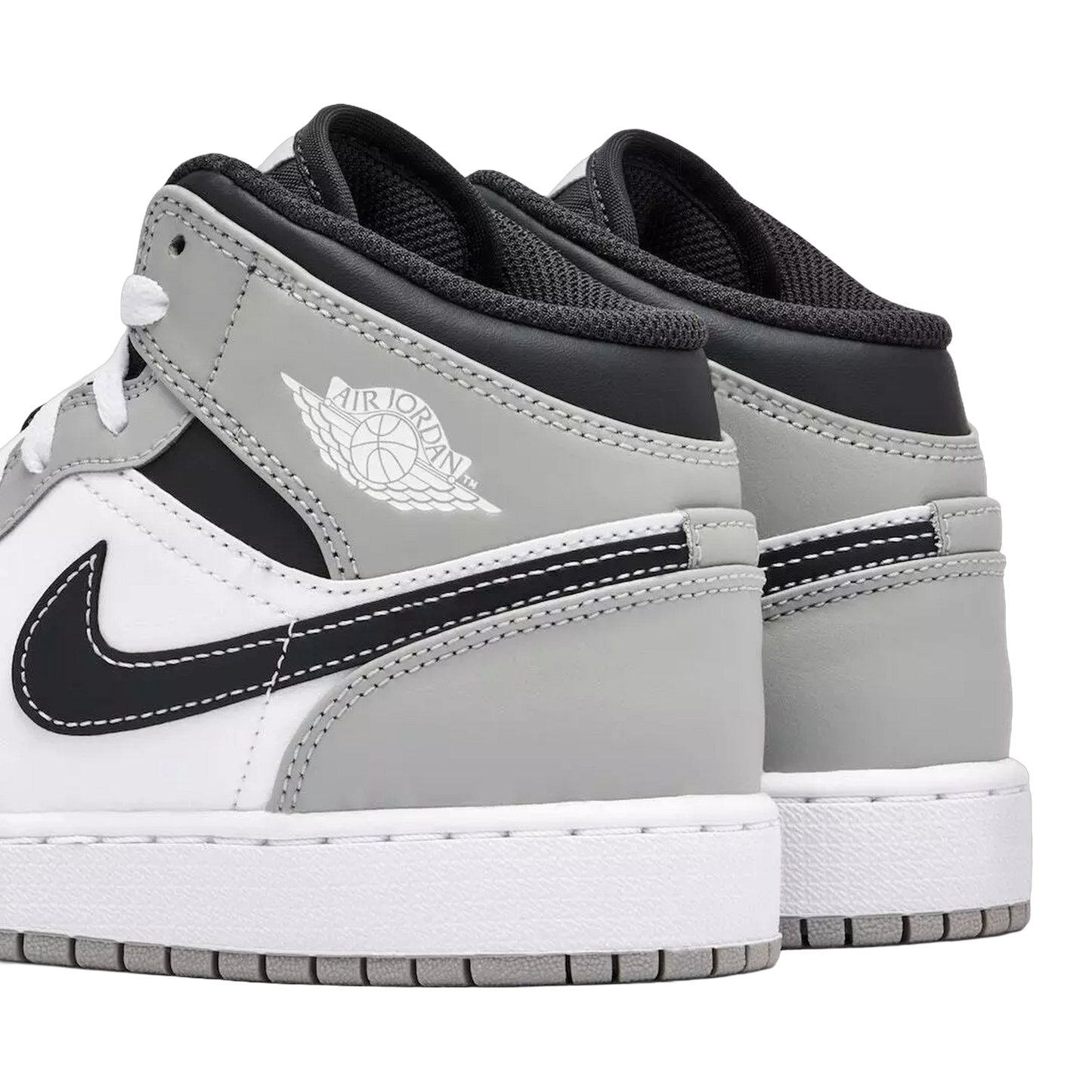 Nike Air Jordan 1 Mid Light Smoke Grey (GS) back 554725-092