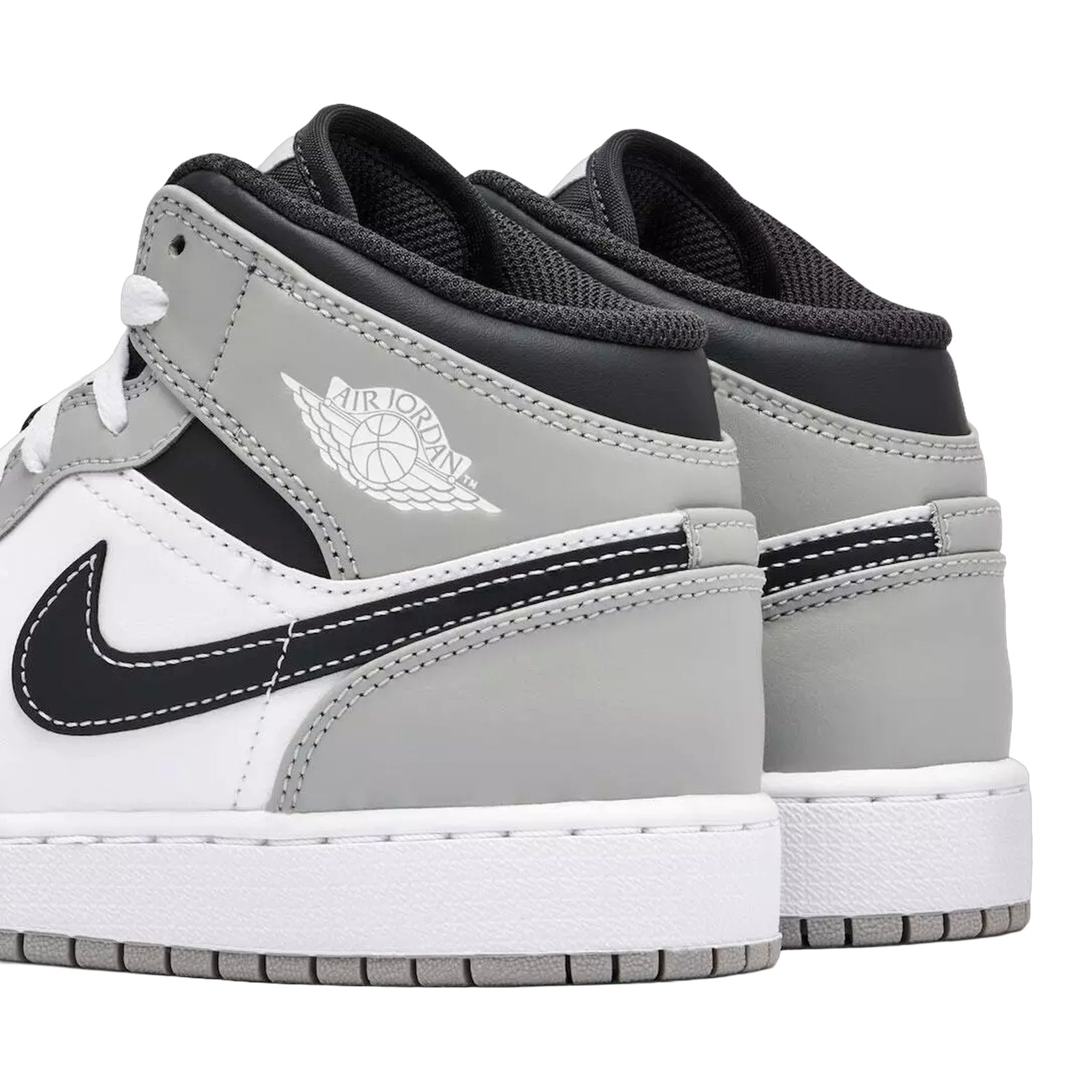 Nike Air Jordan 1 Mid Light Smoke Grey (GS) back 554725-092