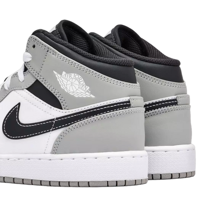 Nike Air Jordan 1 Mid Light Smoke Grey (GS) back 554725-092