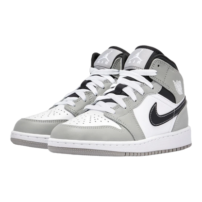 Nike Air Jordan 1 Mid Light Smoke Grey (GS) side 554725-092