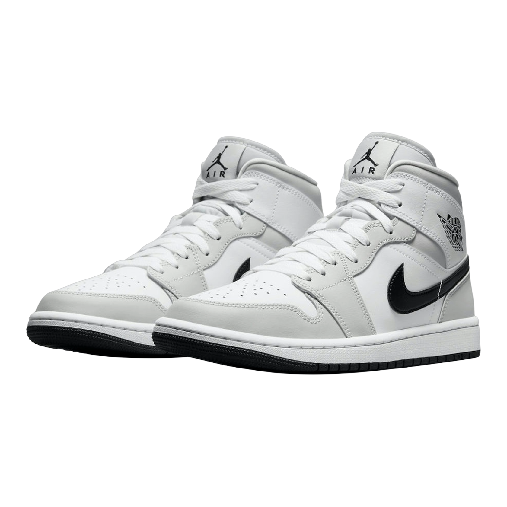 Nike Air Jordan 1 Mid Light Smoke Grey (W) Side BQ6472-015