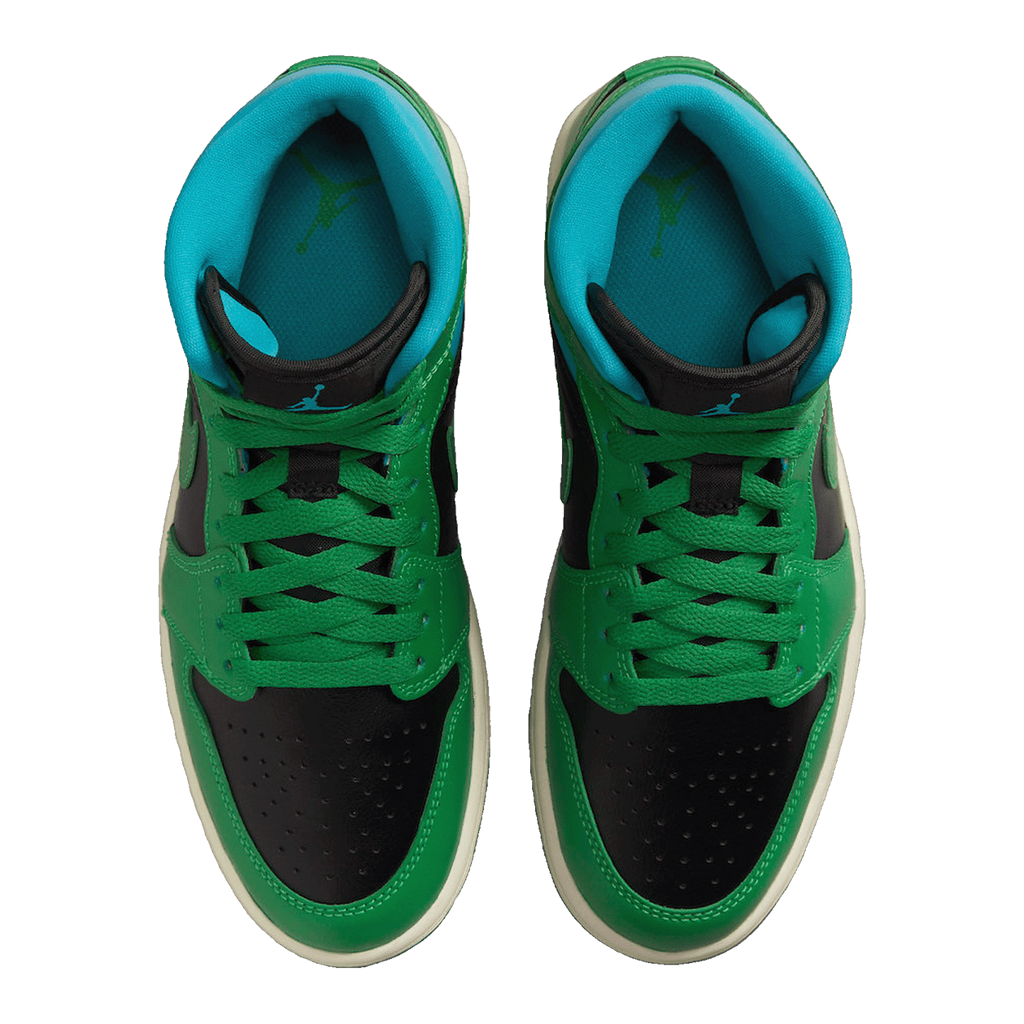 Nike Air Jordan 1 Mid Lucky Green Aquatone (W) Oben