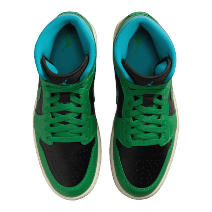 Nike Air Jordan 1 Mid Lucky Green Aquatone (W) Oben