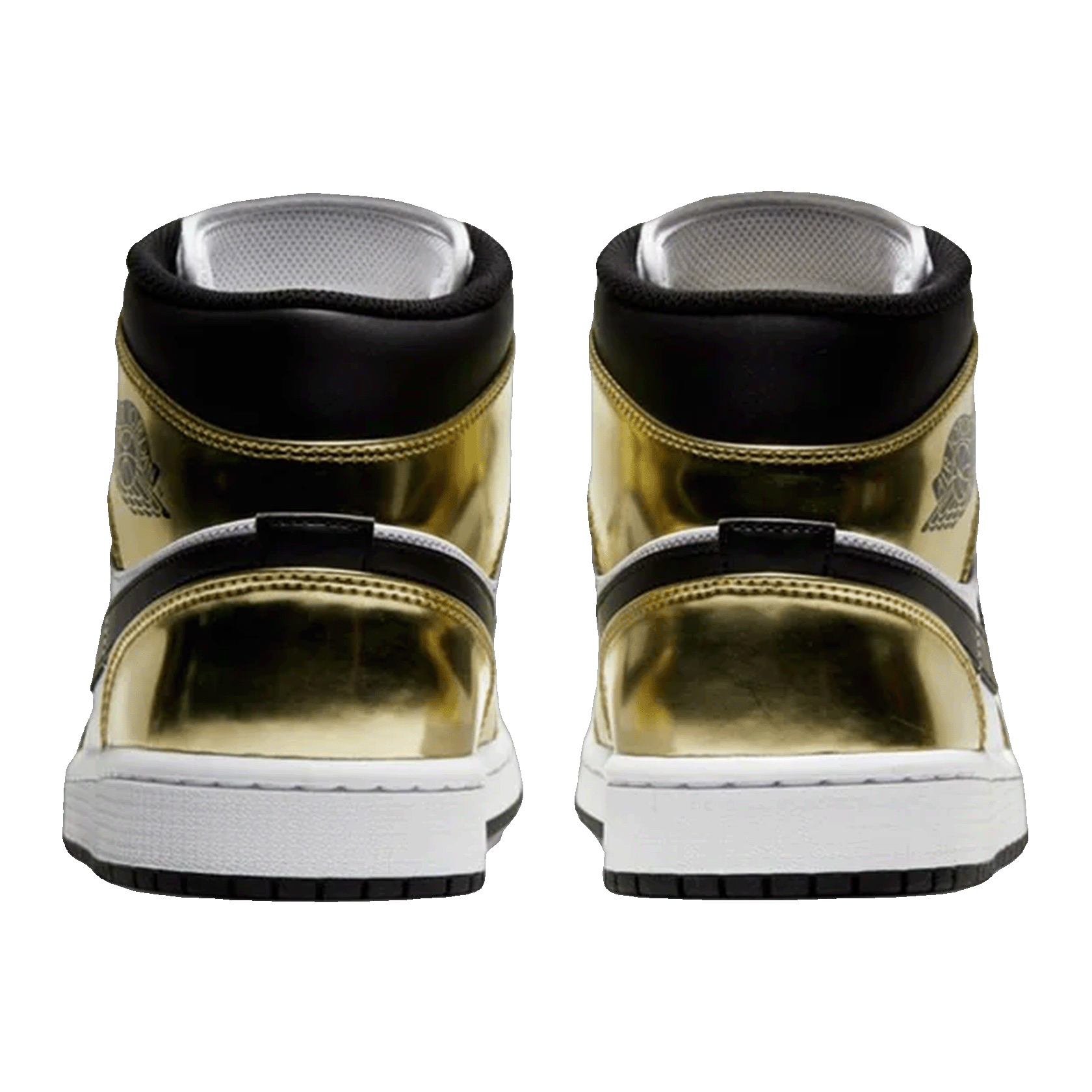 Nike Air Jordan 1 Mid Metallic Gold Black White (GS) Back