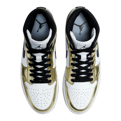 Nike Air Jordan 1 Mid Metallic Gold Black White Oben