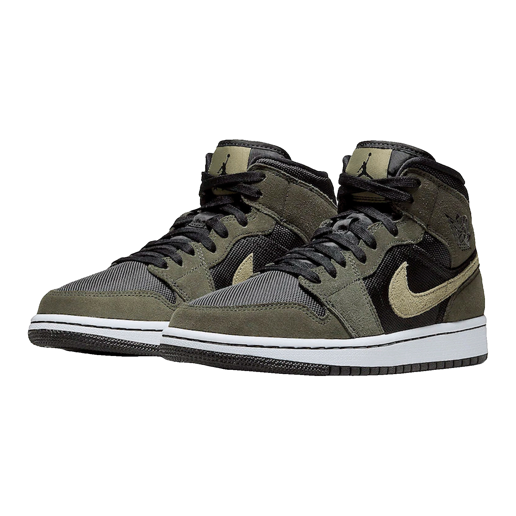 Nike Air Jordan 1 Mid Military Olive (W) Side