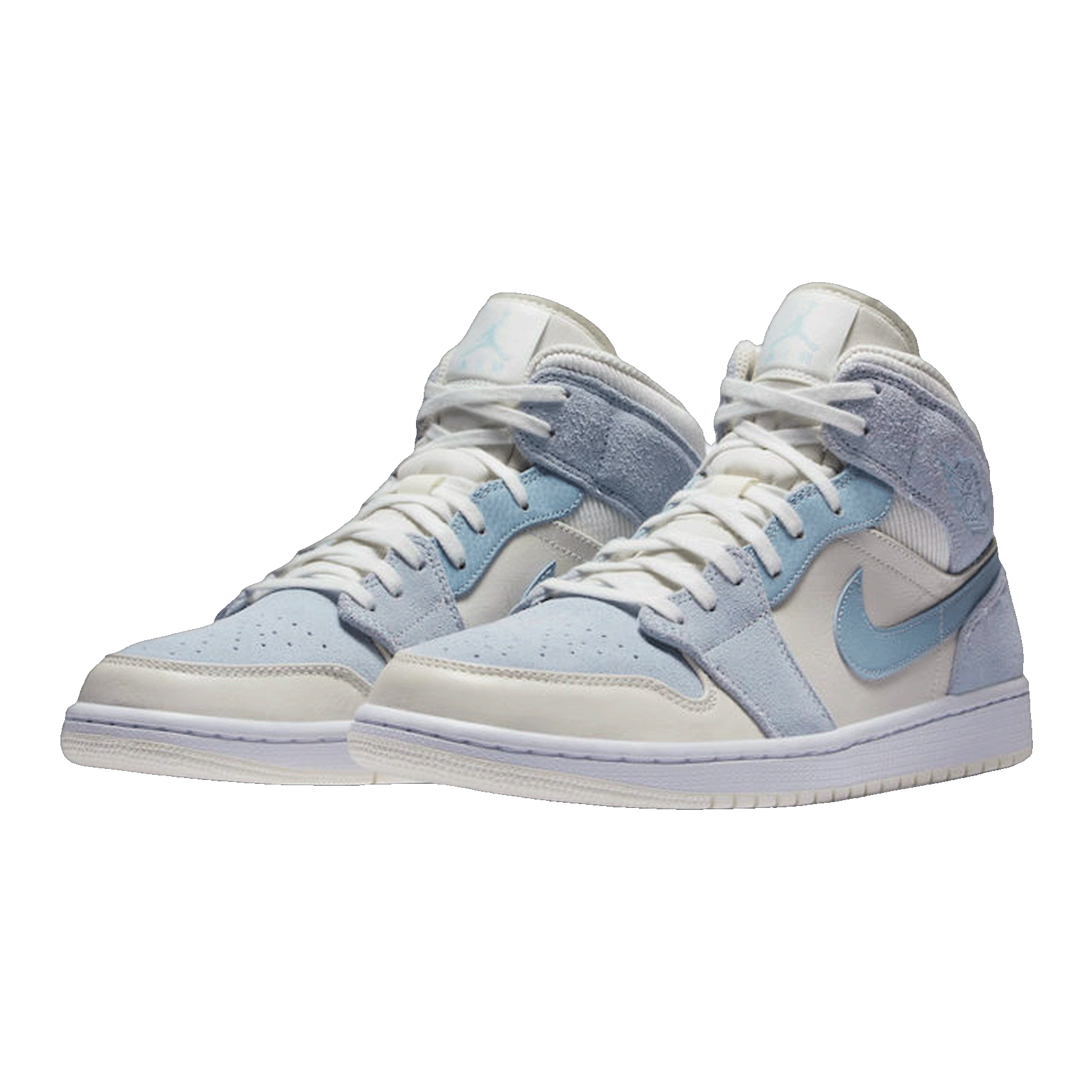 Nike Air Jordan 1 Mid Mixed Textures Blue Side