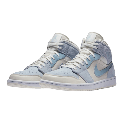 Nike Air Jordan 1 Mid Mixed Textures Blue Side