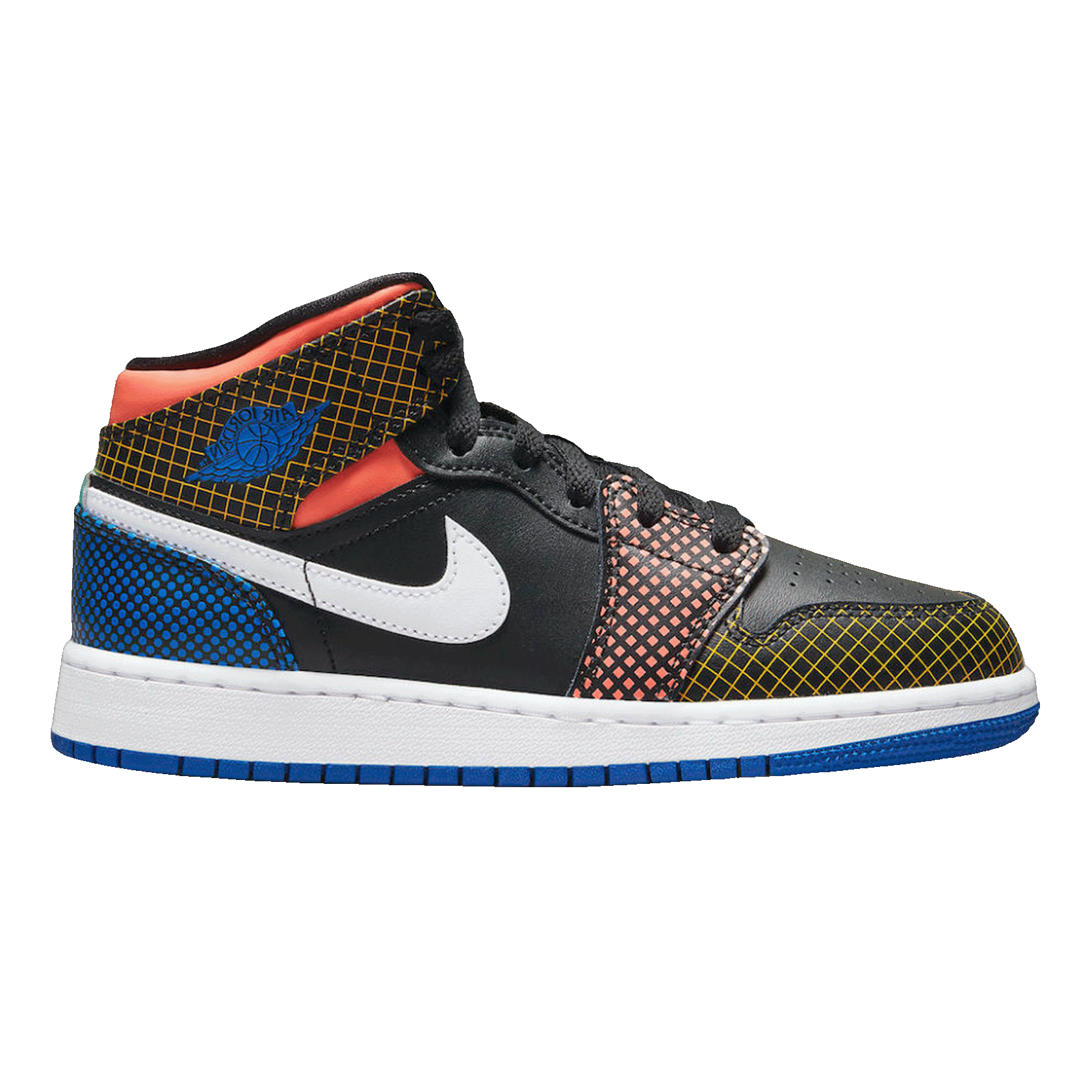 Nike Air Jordan 1 Mid MMD Multi-Color Grid (GS)
