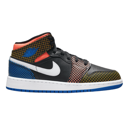 Nike Air Jordan 1 Mid MMD Multi-Color Grid (GS)