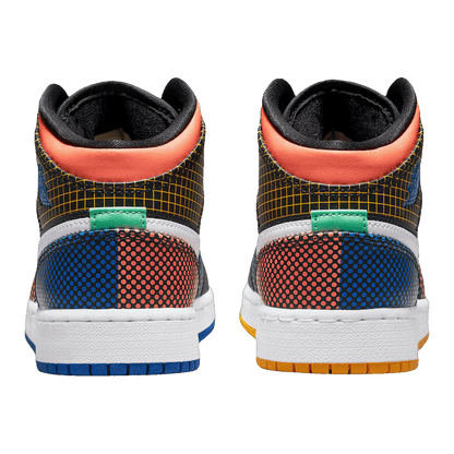 Nike Air Jordan 1 Mid MMD Multi-Color Grid (GS) Back