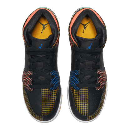 Nike Air Jordan 1 Mid MMD Multi-Color Grid (GS) Oben