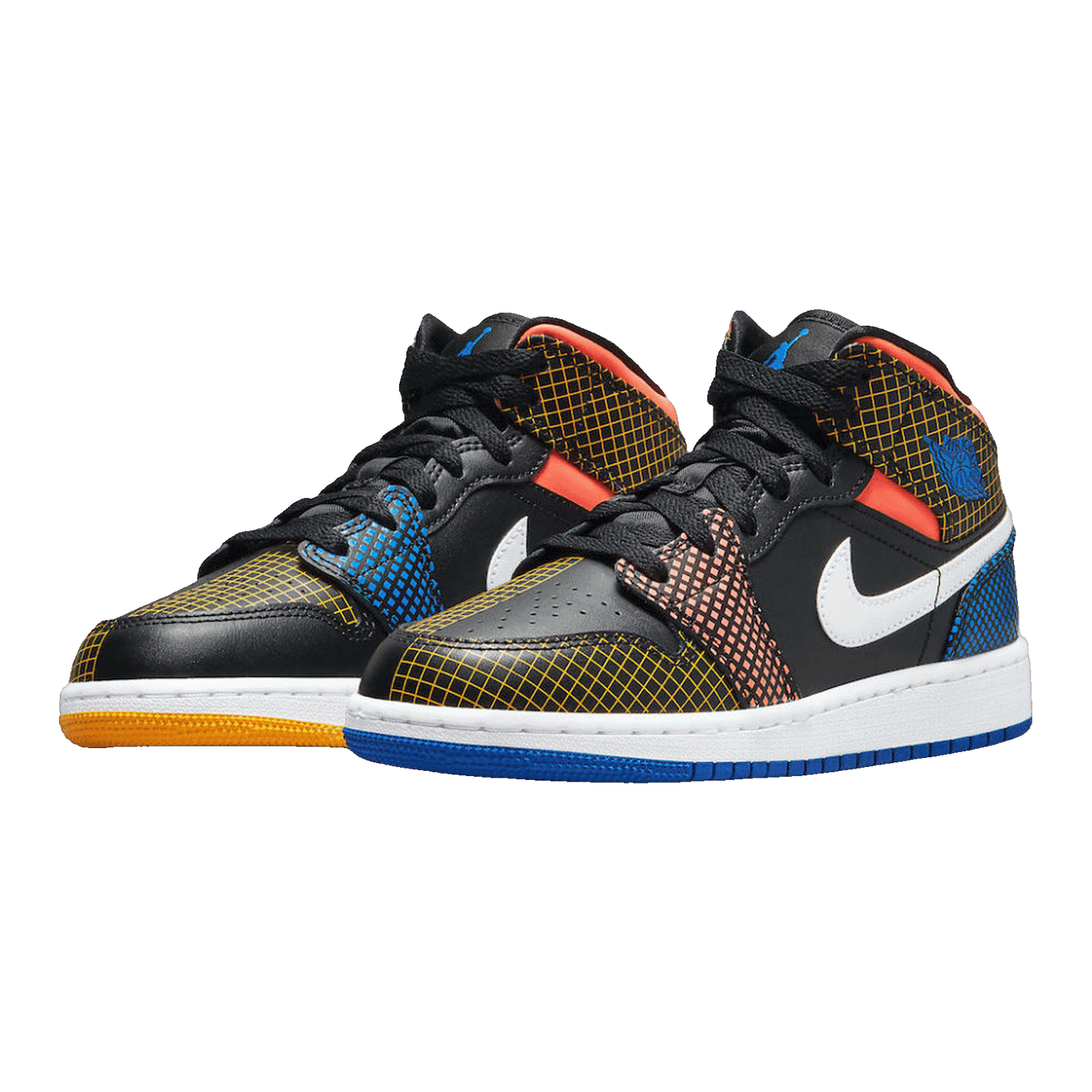 Nike Air Jordan 1 Mid MMD Multi-Color Grid (GS) Side