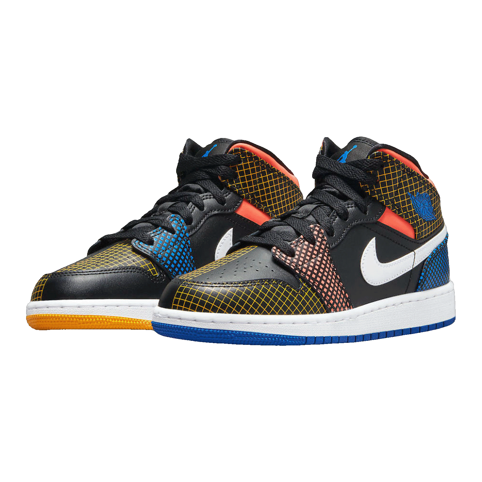 Nike Air Jordan 1 Mid MMD Multi-Color Grid (GS) Side