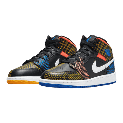 Nike Air Jordan 1 Mid MMD Multi-Color Grid (GS) Side