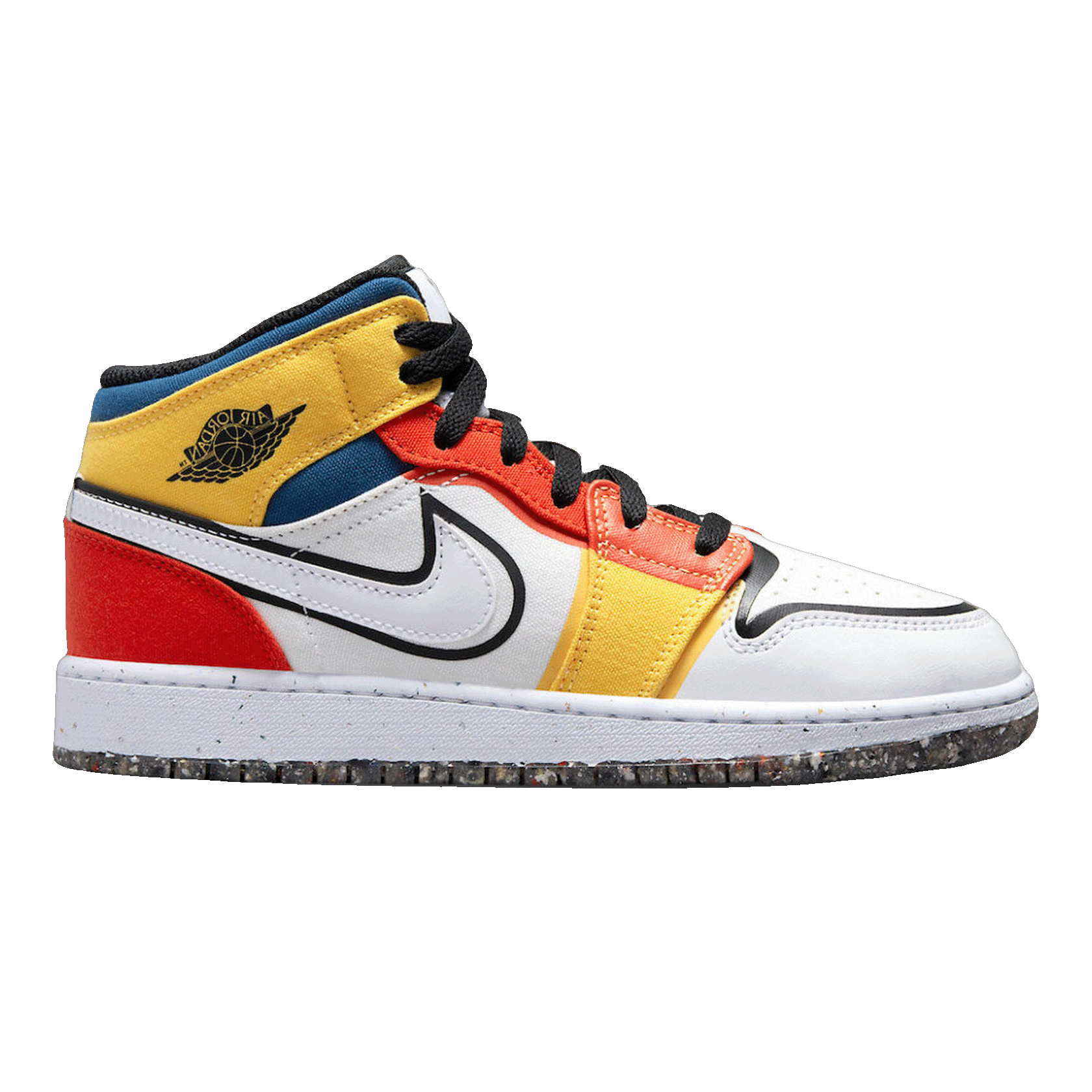 Nike Air Jordan 1 Mid Multi-Color Canvas (GS)