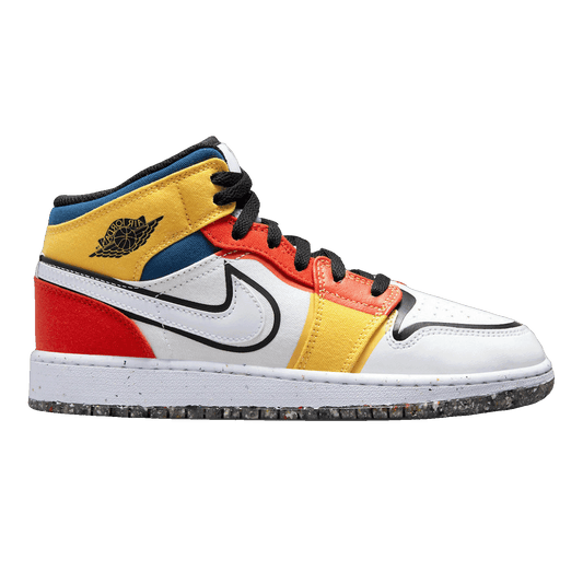 Nike Air Jordan 1 Mid Multi-Color Canvas (GS)