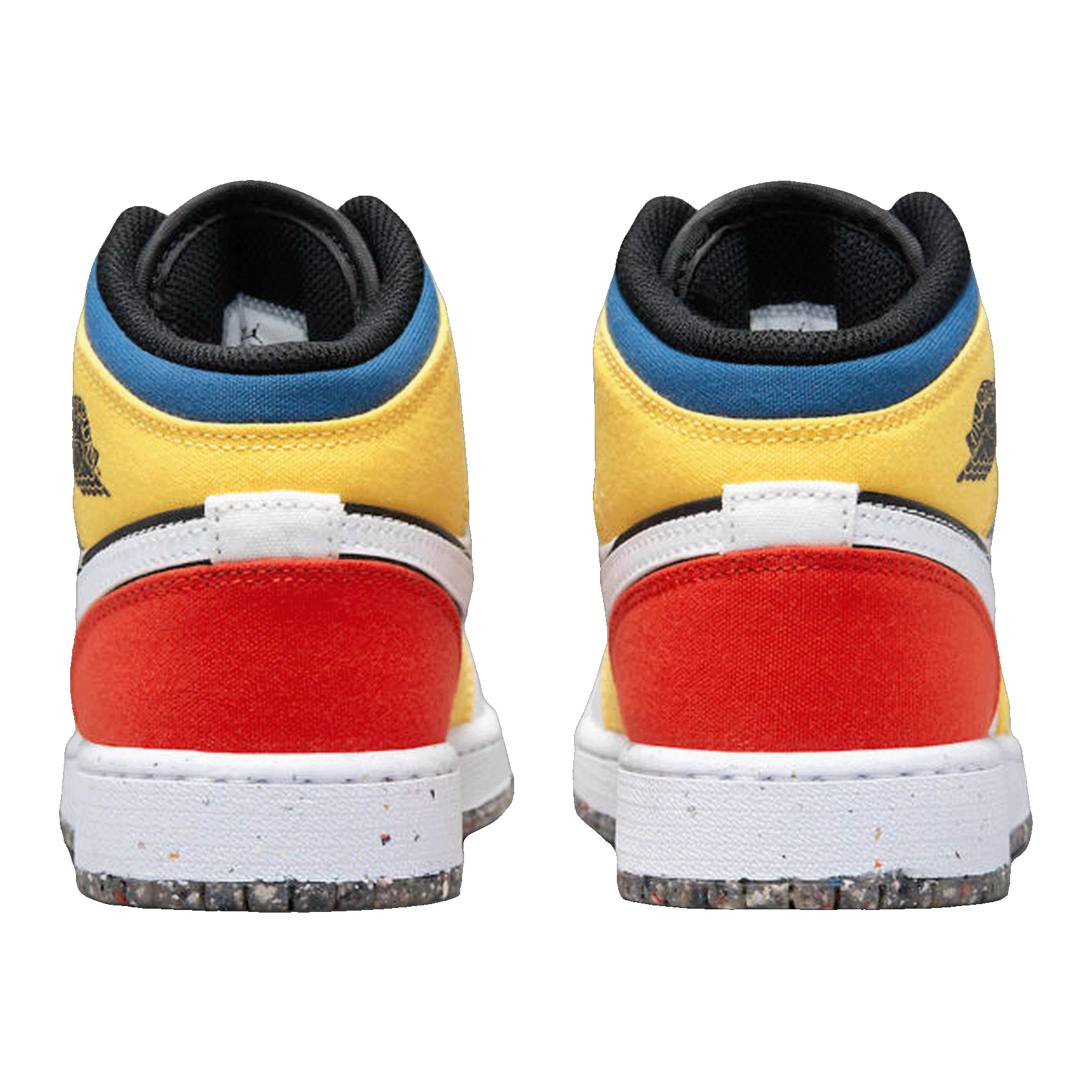 Nike Air Jordan 1 Mid Multi-Color Canvas (GS) Back