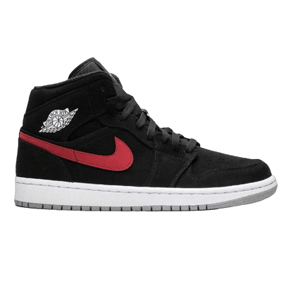 Nike Air Jordan 1 Mid Multi-Color Swoosh Black
