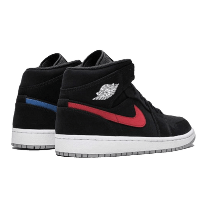 Nike Air Jordan 1 Mid Multi-Color Swoosh Black Back