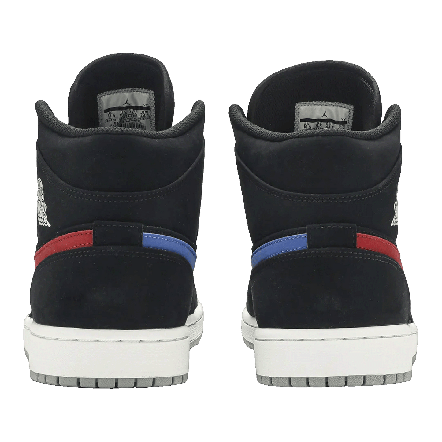 Nike Air Jordan 1 Mid Multi-Color Swoosh Black (GS) Back