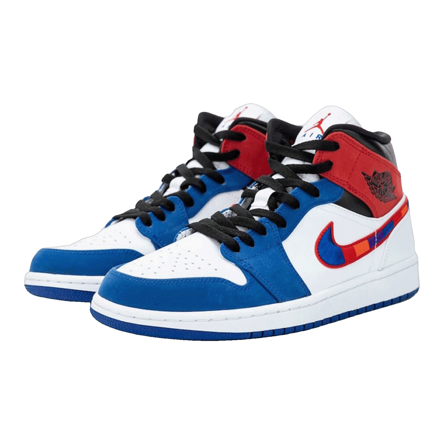 Nike Air Jordan 1 Mid Multi-Color Swoosh Side