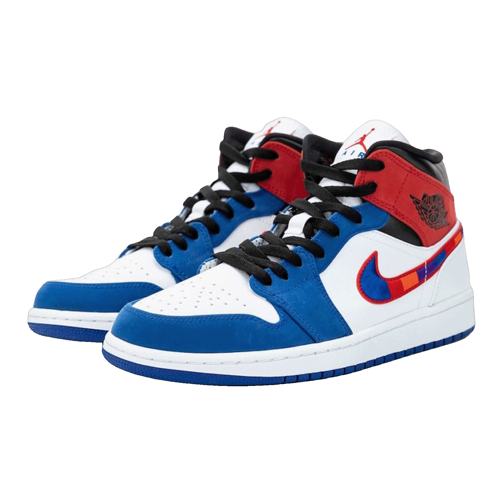 Nike Air Jordan 1 Mid Multi-Color Swoosh Side