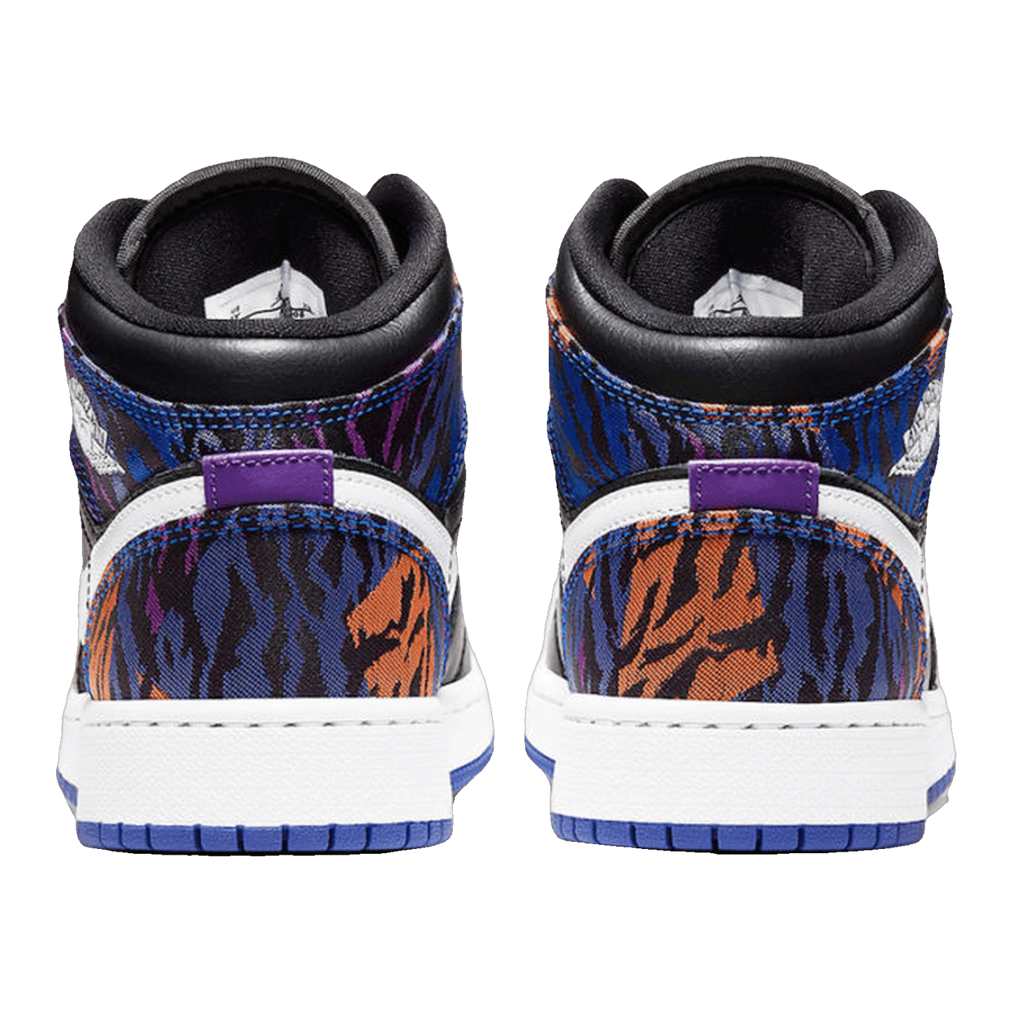 Nike Air Jordan 1 Mid Multi-Color Tiger Stripe (GS) Back
