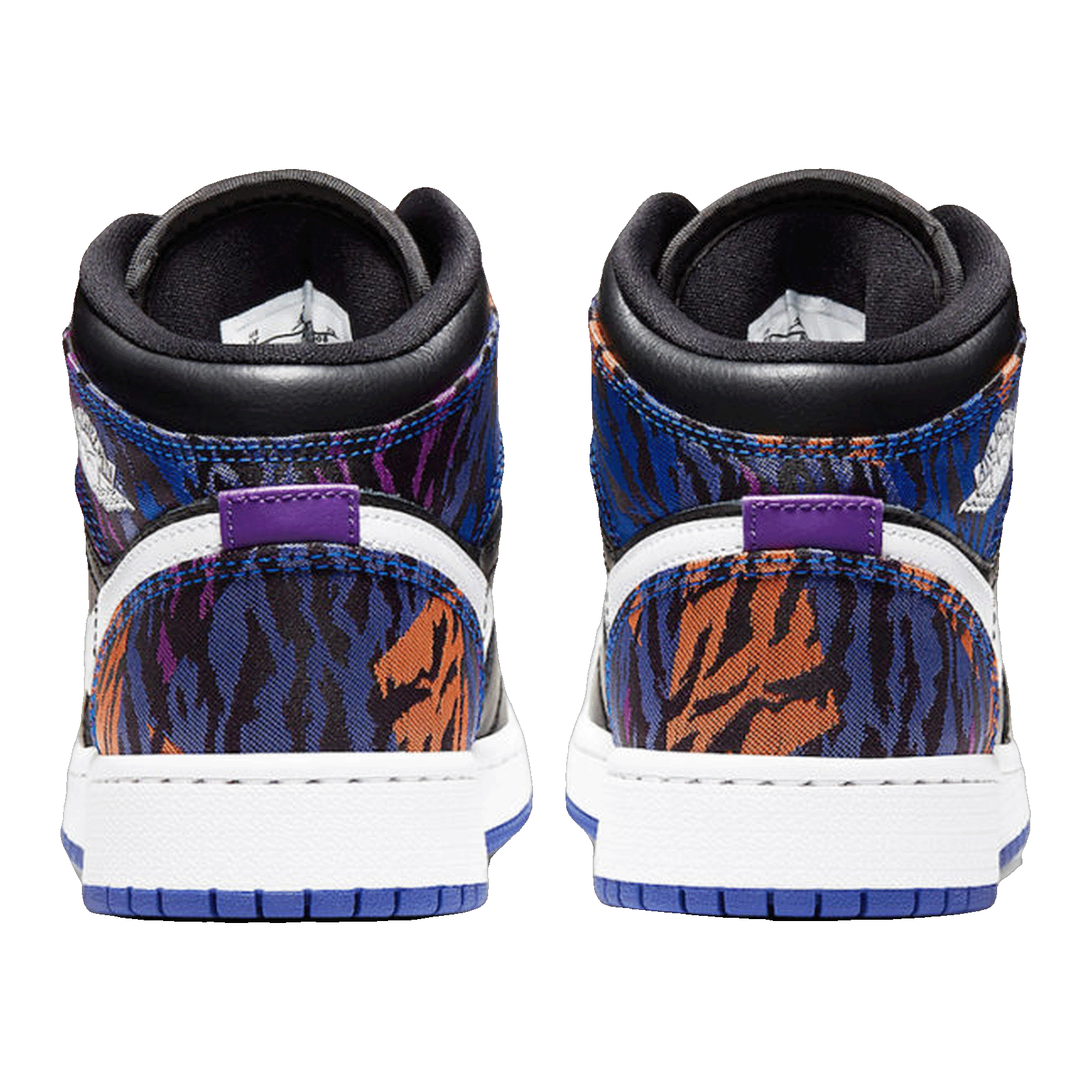Nike Air Jordan 1 Mid Multi-Color Tiger Stripe (GS) Back