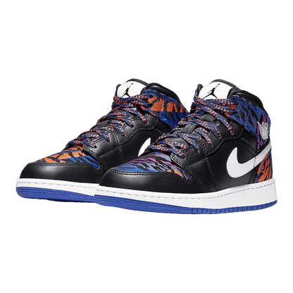 Nike Air Jordan 1 Mid Multi-Color Tiger Stripe (GS) Side